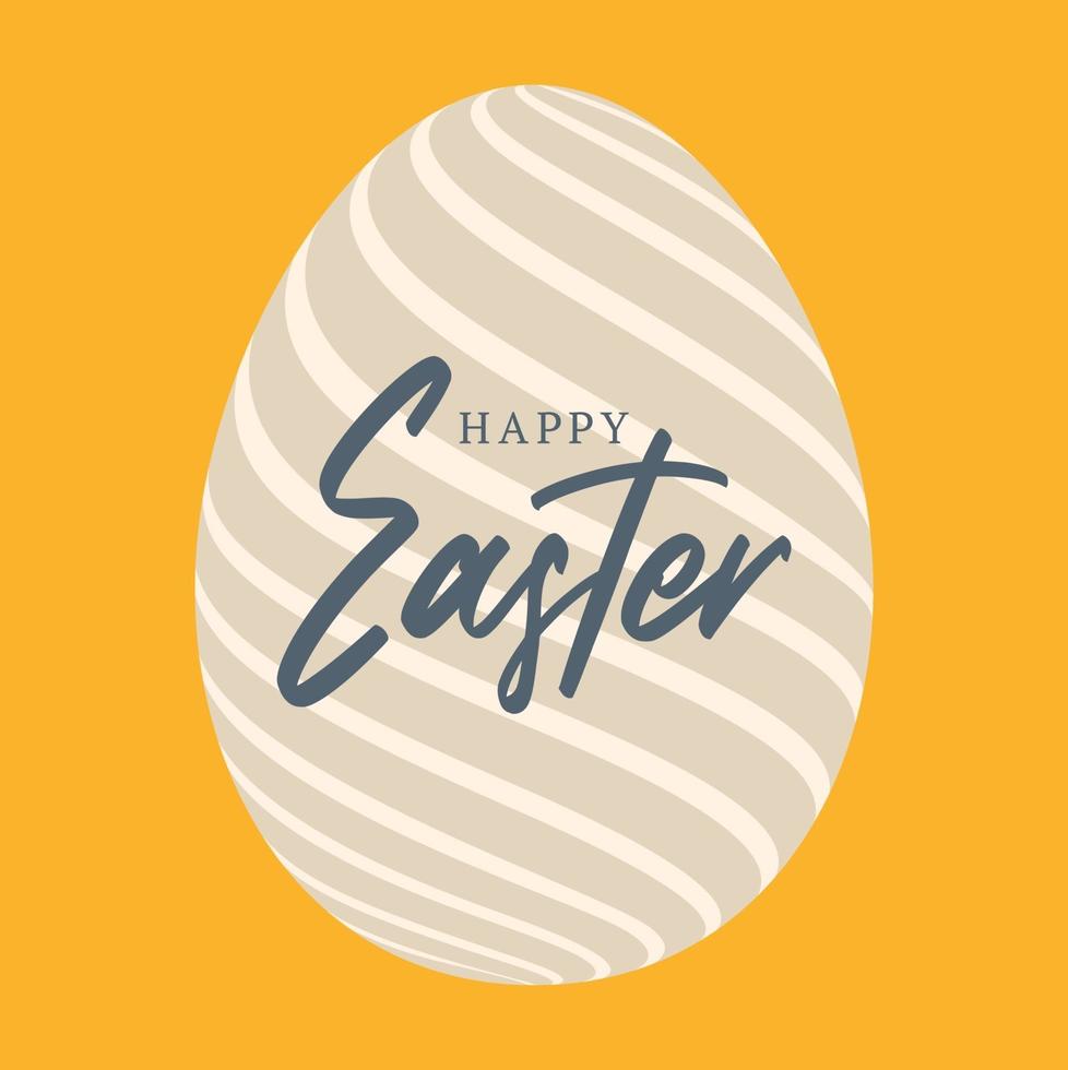 happy Easter egg flat poster vector