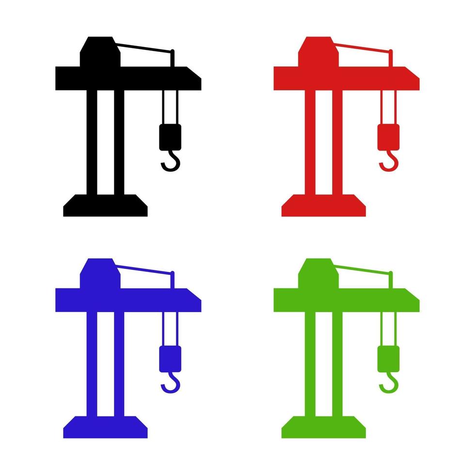 Crane On White Background vector
