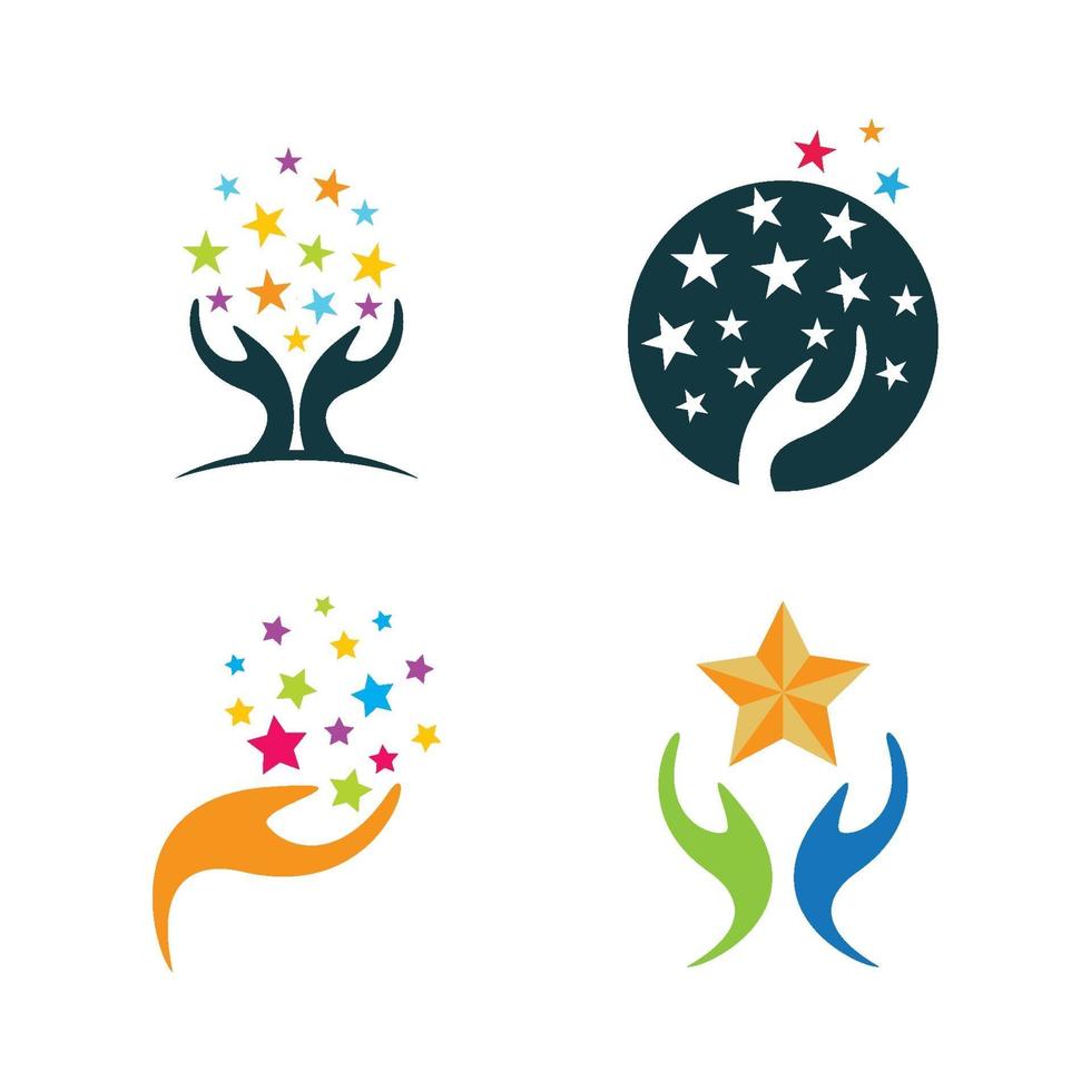 Take a star logo images set vector