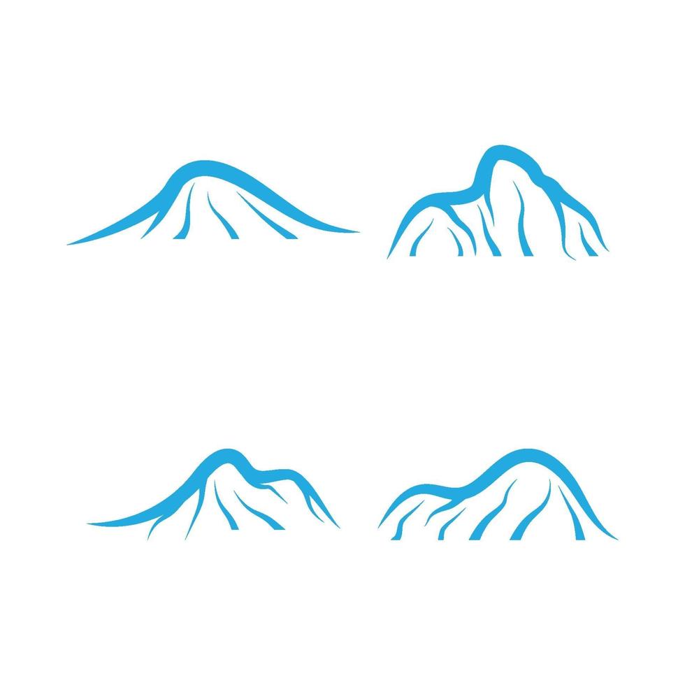 conjunto de imágenes de logotipo de montaña vector