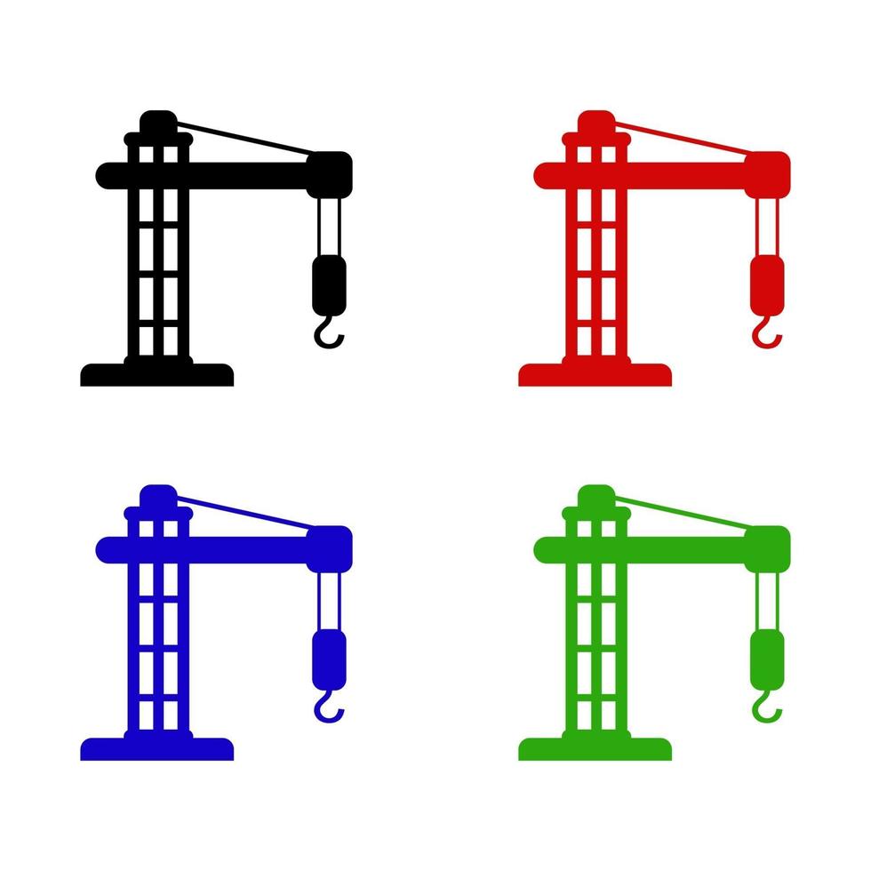 grua sobre fondo blanco vector