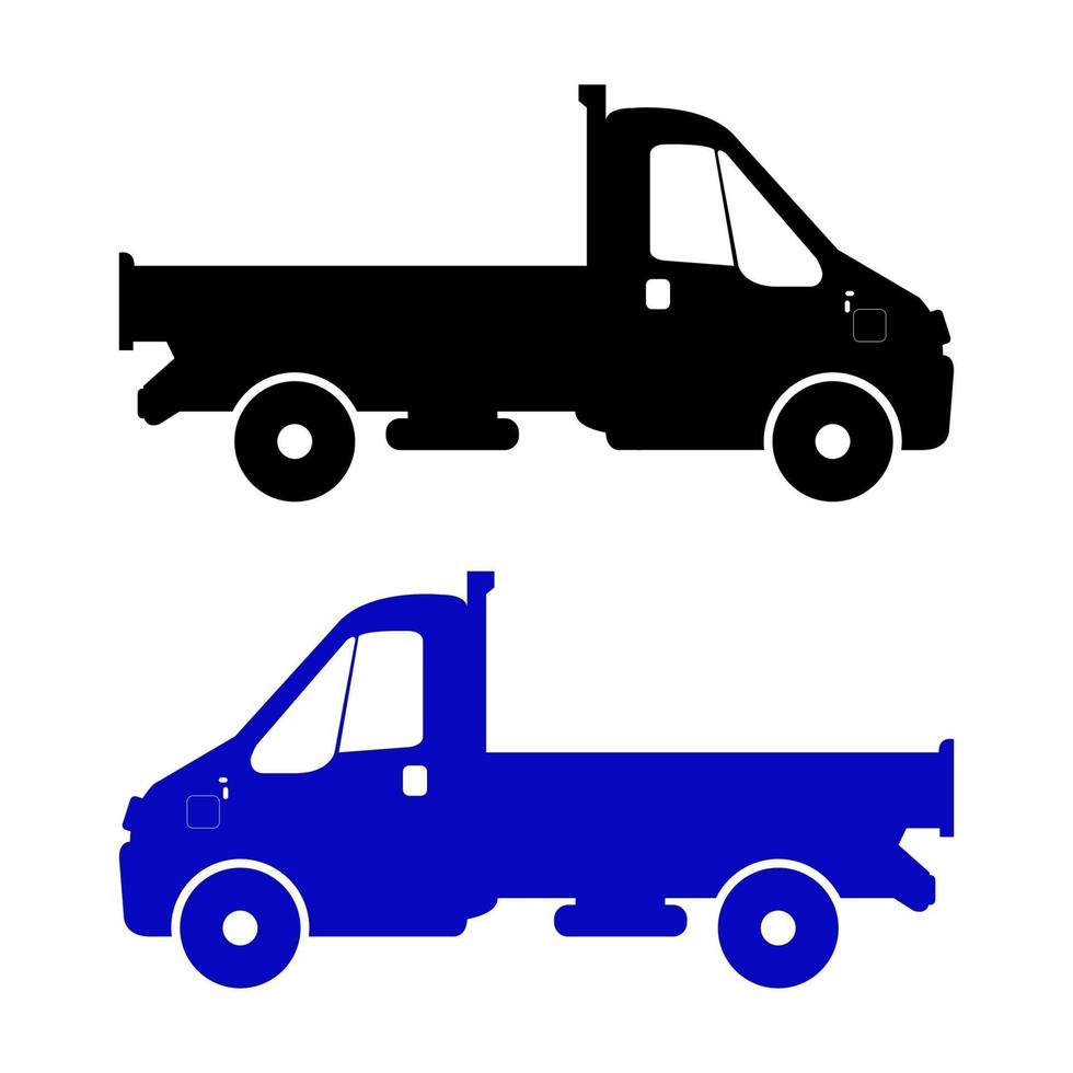 Set Of Trucks On White Background vector