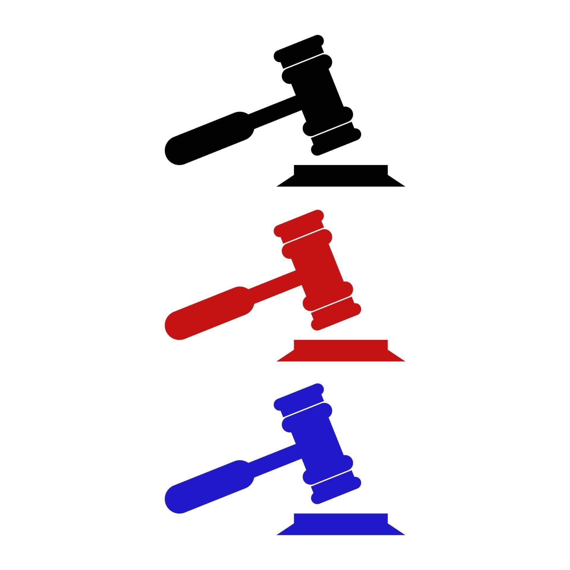 Judge Hammer On White Background 2084828 Vector Art at Vecteezy
