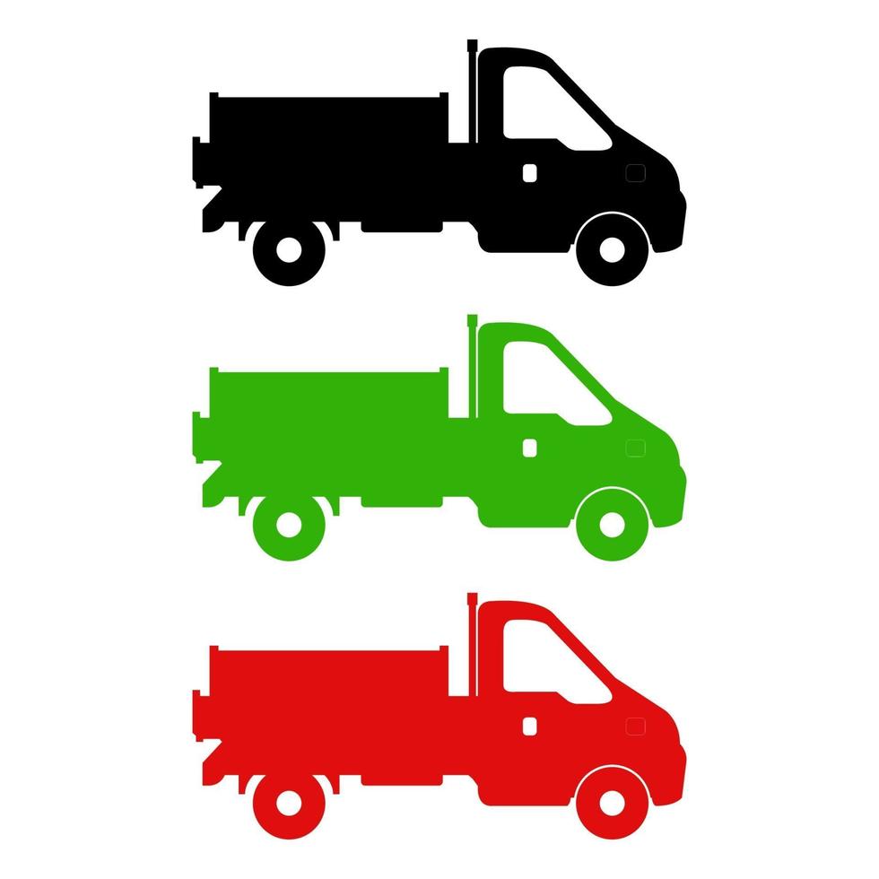 Set Of Trucks On White Background vector