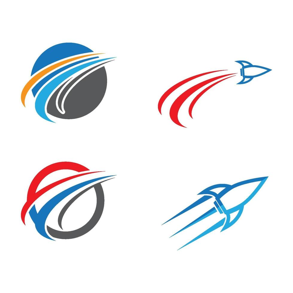 Rocket logo images set vector