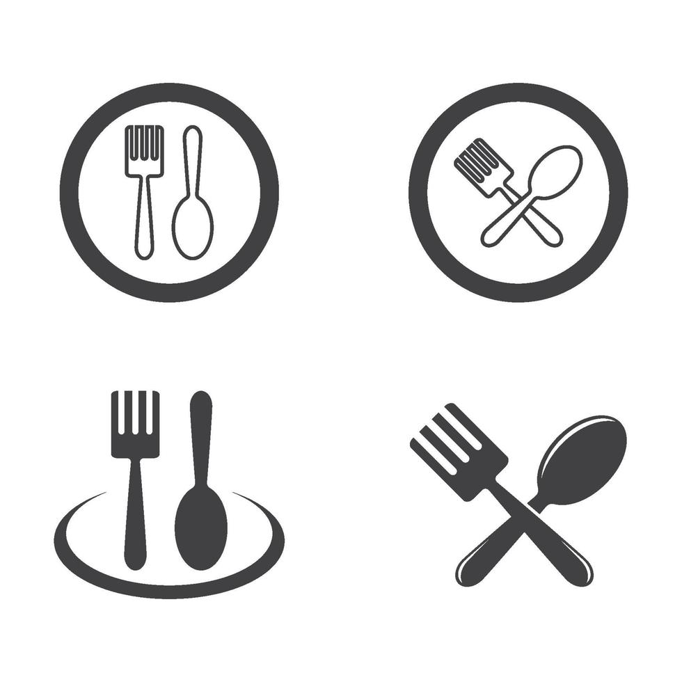 conjunto de imágenes de logotipo de restaurante vector