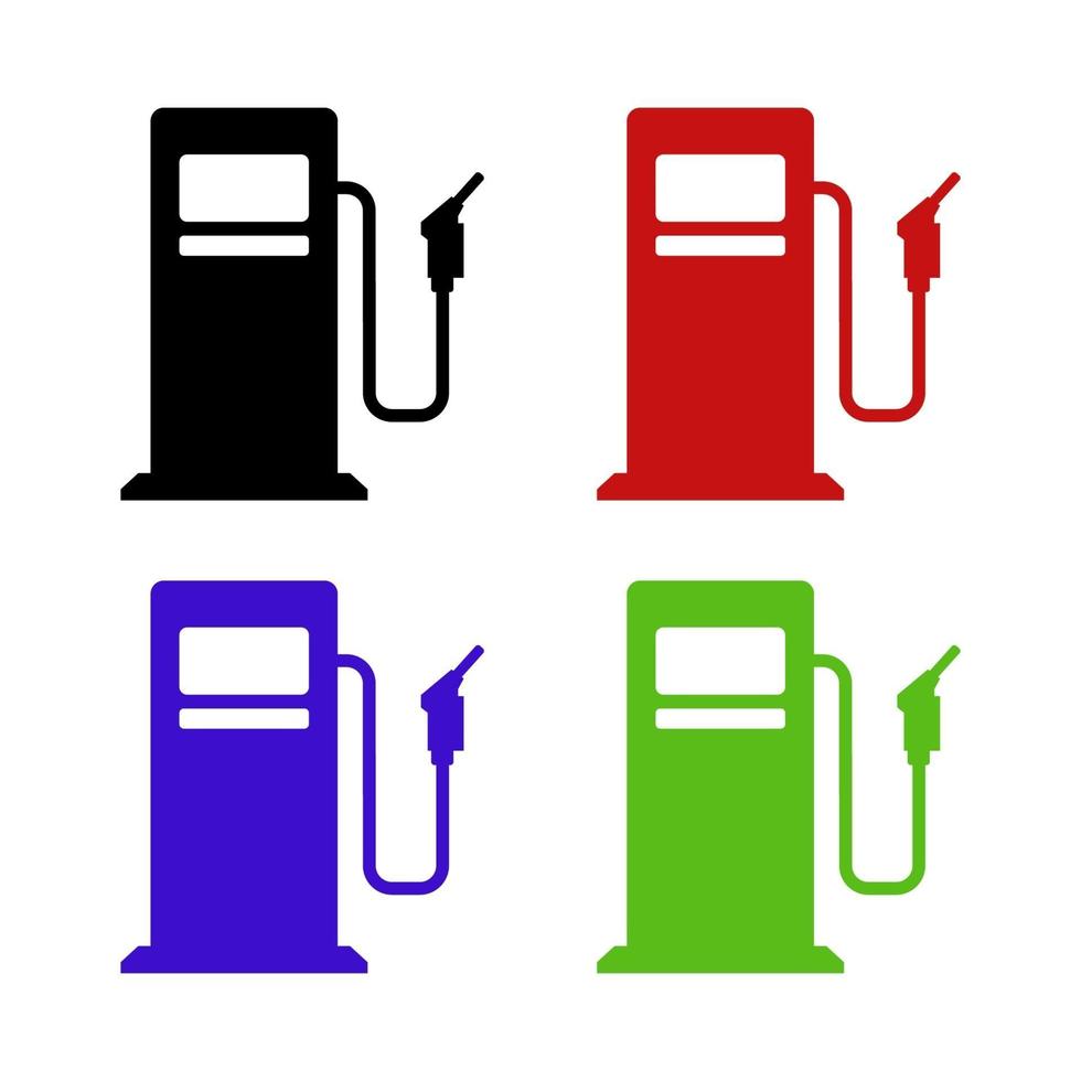 gasolinera sobre fondo blanco vector