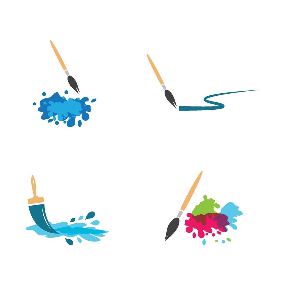 Paintbrush logo images illustration vector