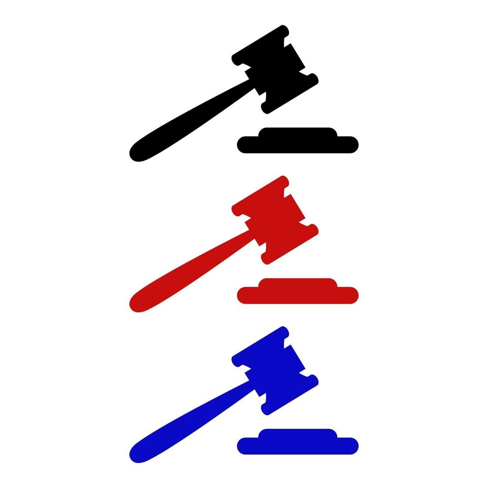 Judge Hammer On White Background vector