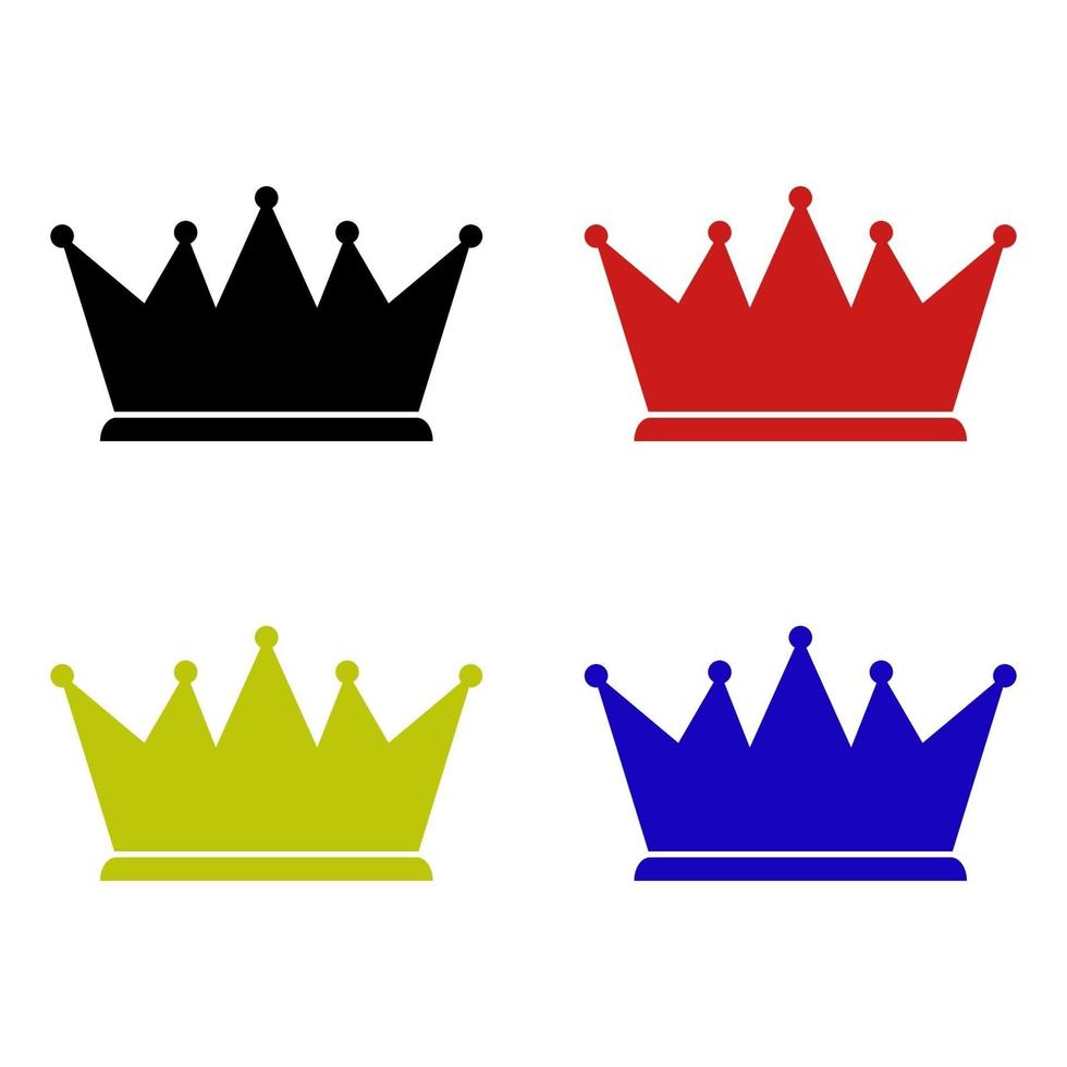 Crown Set On White Background vector