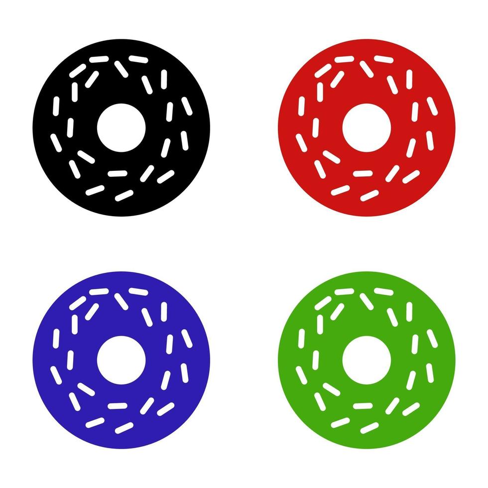 Donut Set On White Background vector