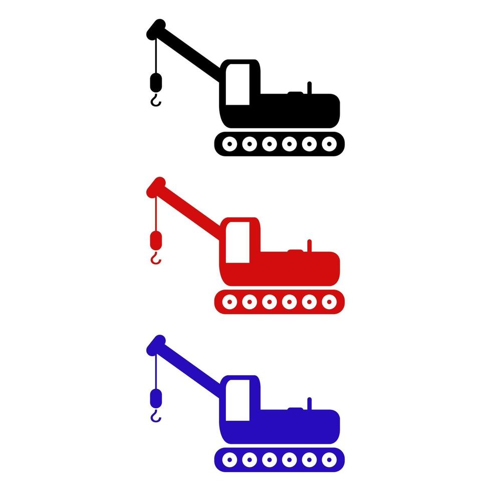 grua sobre fondo blanco vector