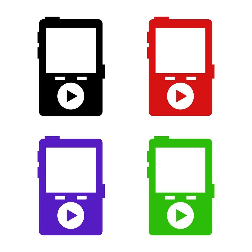 Mp3 Player On White Background vector