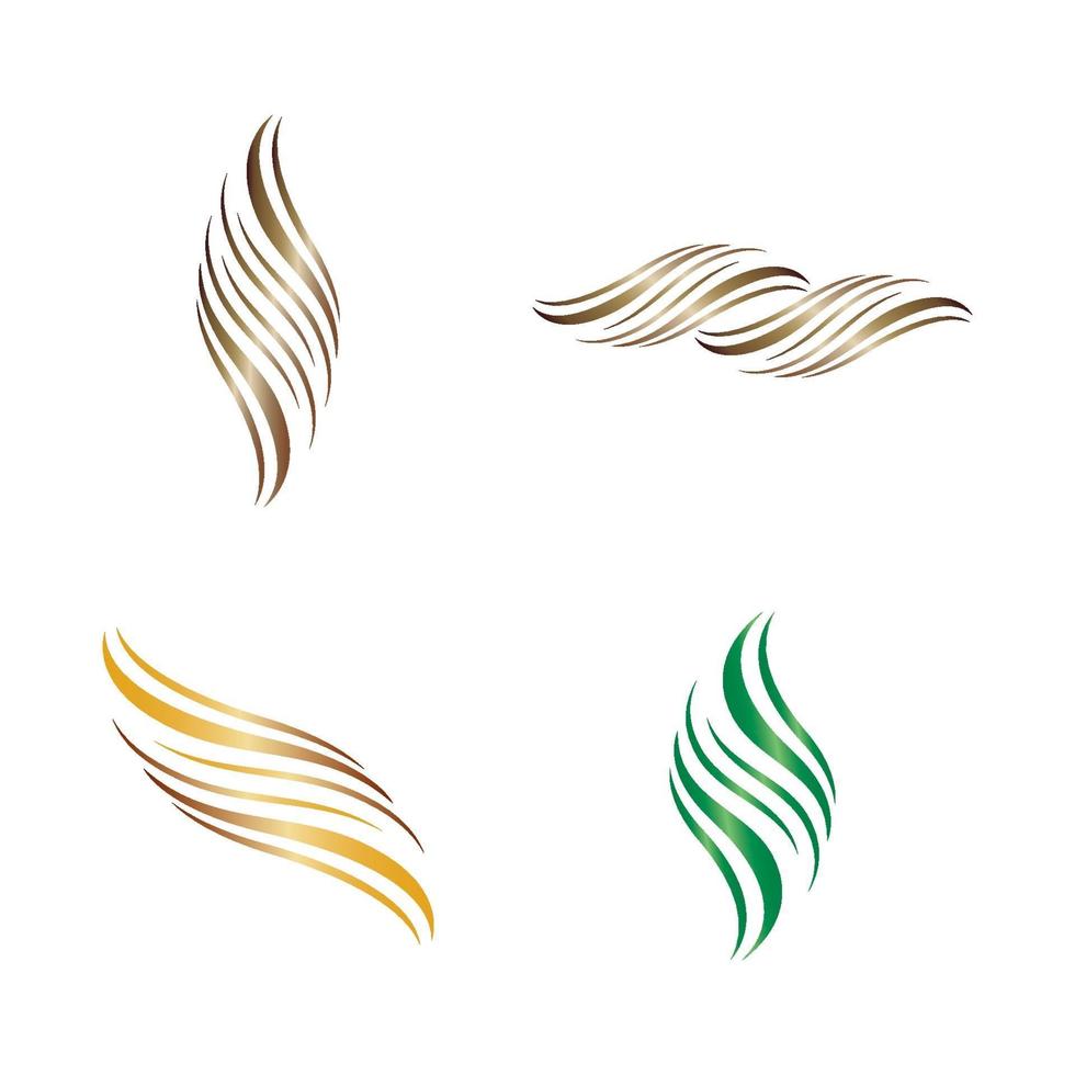 Hair logo and symbol vector icon set