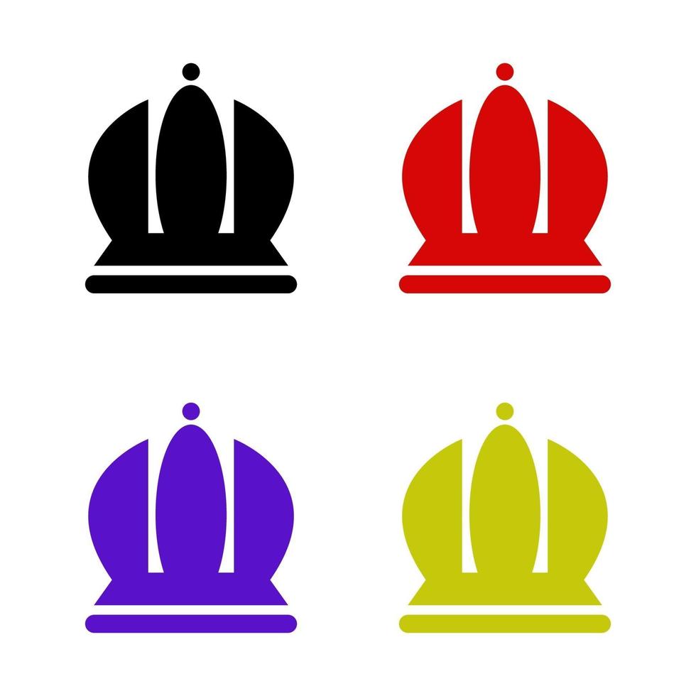 Crown Set On White Background vector