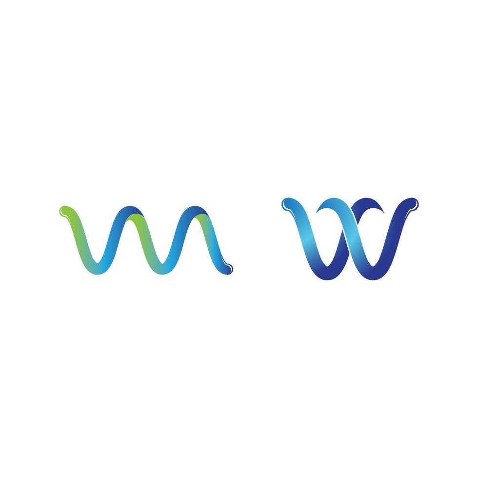 Letter w logo images set vector