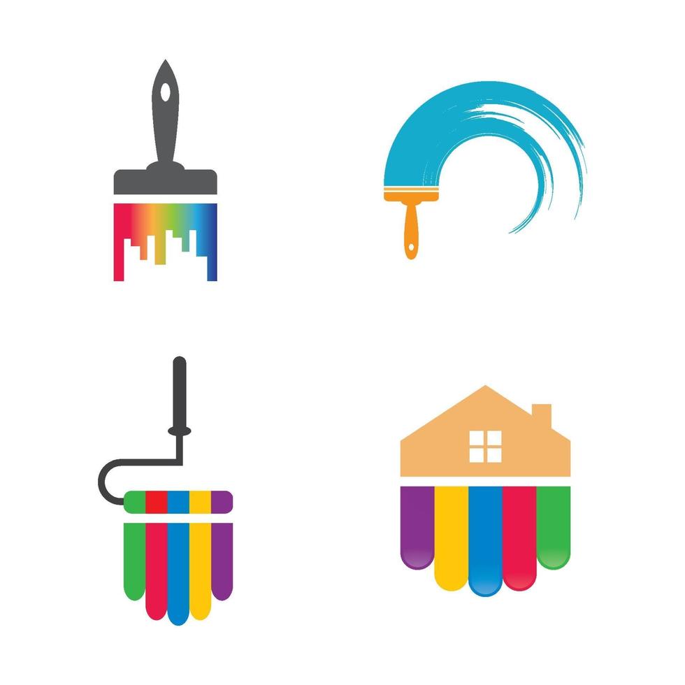 Paintbrush logo images illustration vector