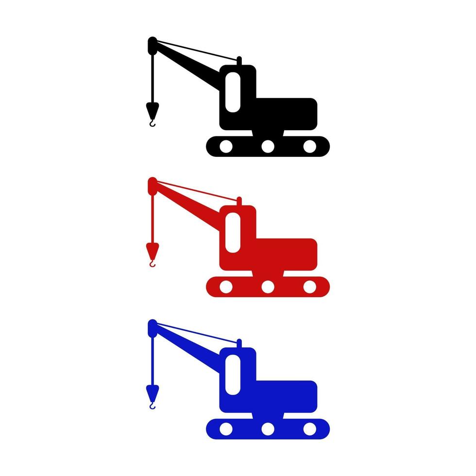 grua sobre fondo blanco vector