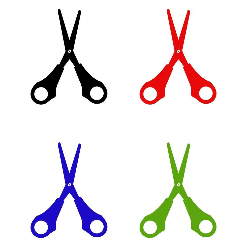 Scissor On White Background vector