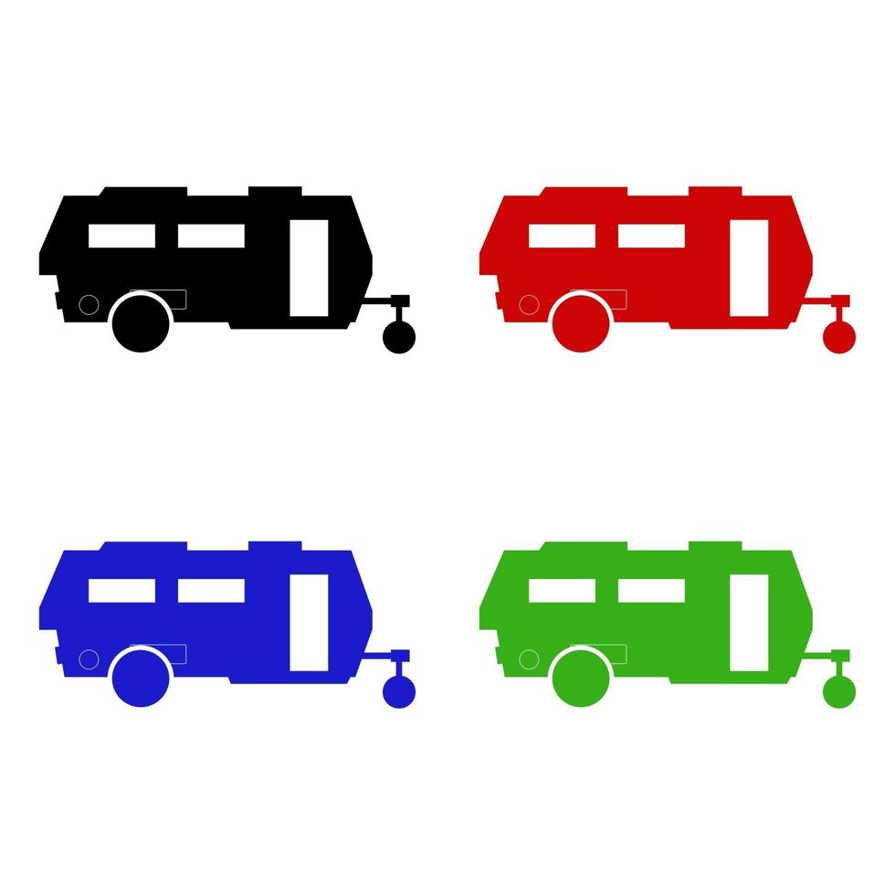 camper sobre fondo blanco vector