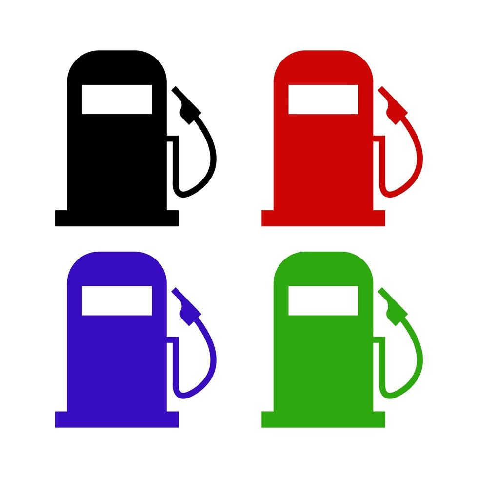 gasolinera sobre fondo blanco vector