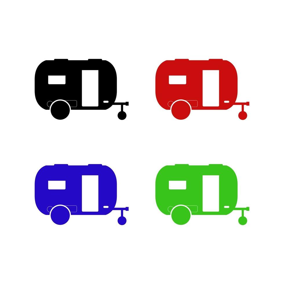 camper sobre fondo blanco vector