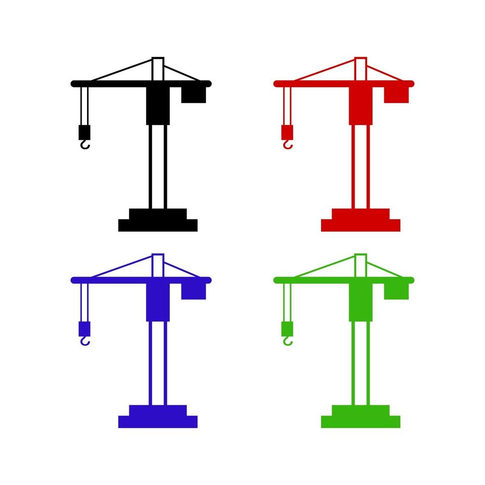 grua sobre fondo blanco vector