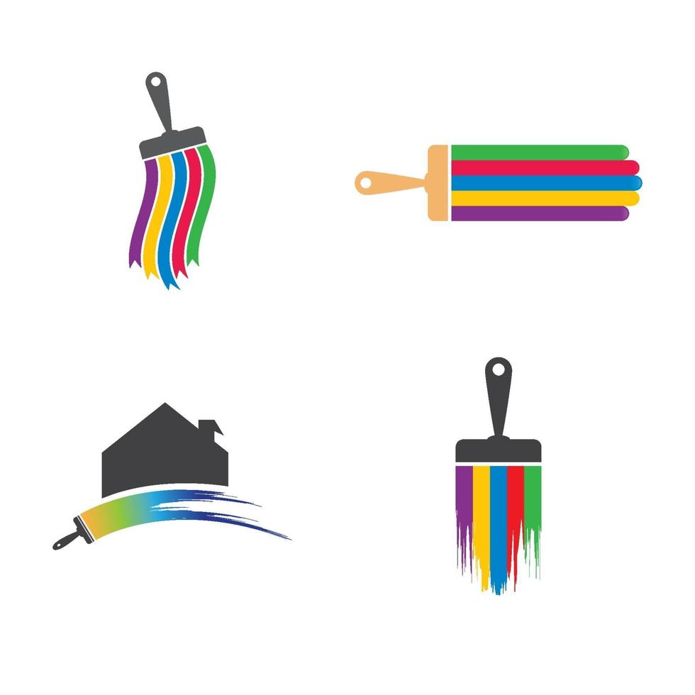 conjunto de ilustraciones de imágenes de logotipo de pincel vector