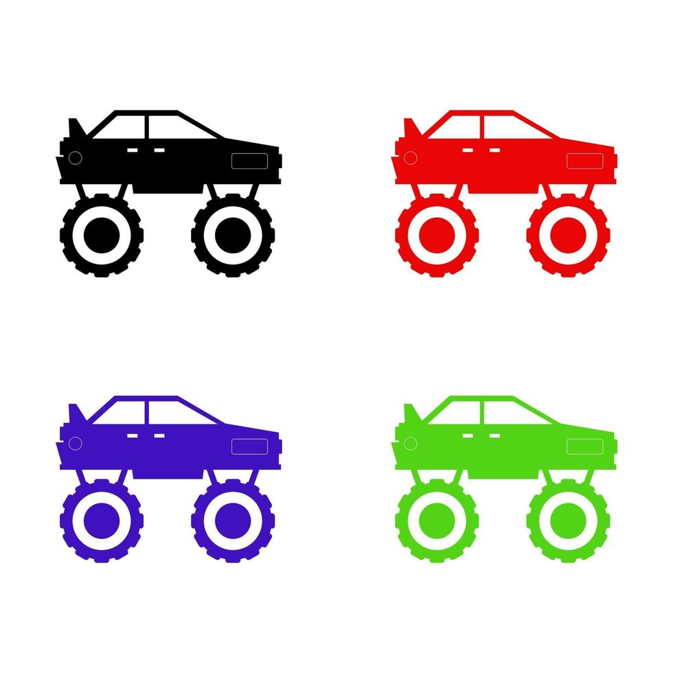 Monster Truck en fondo blanco. vector