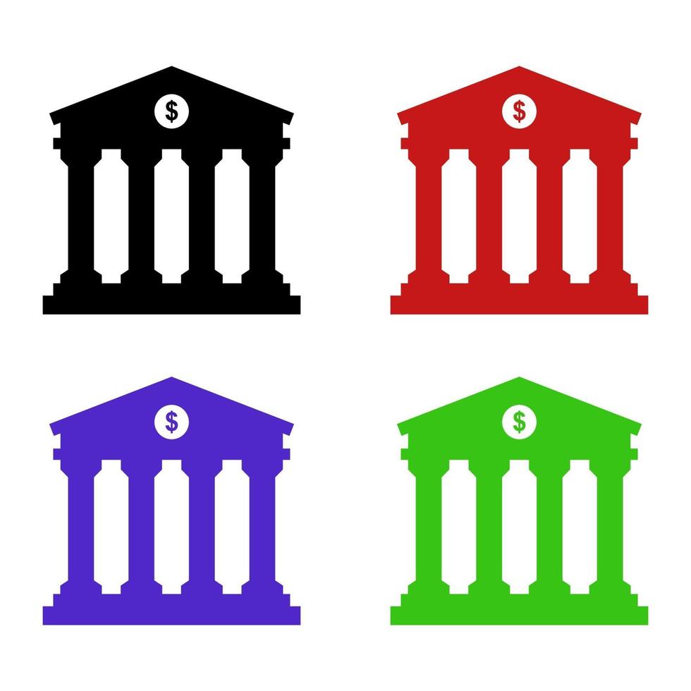 Bank On White Background vector