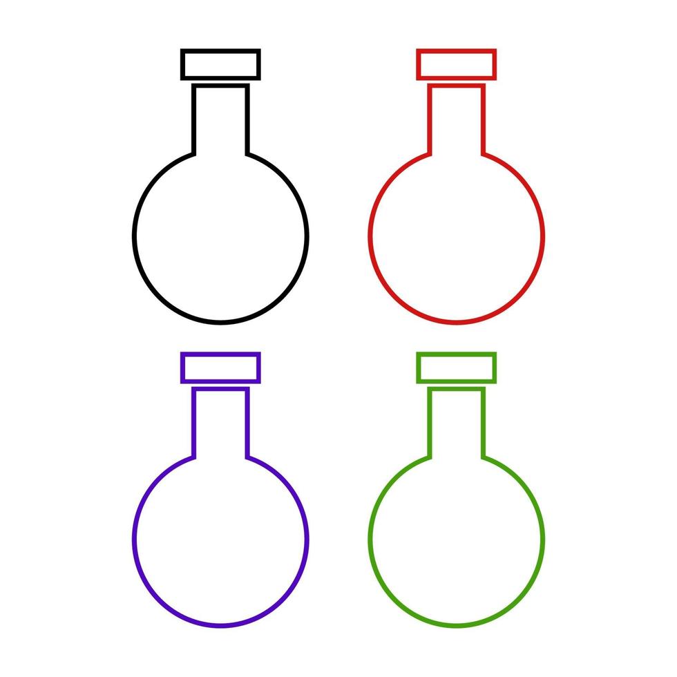 Laboratory Flask On White Background vector