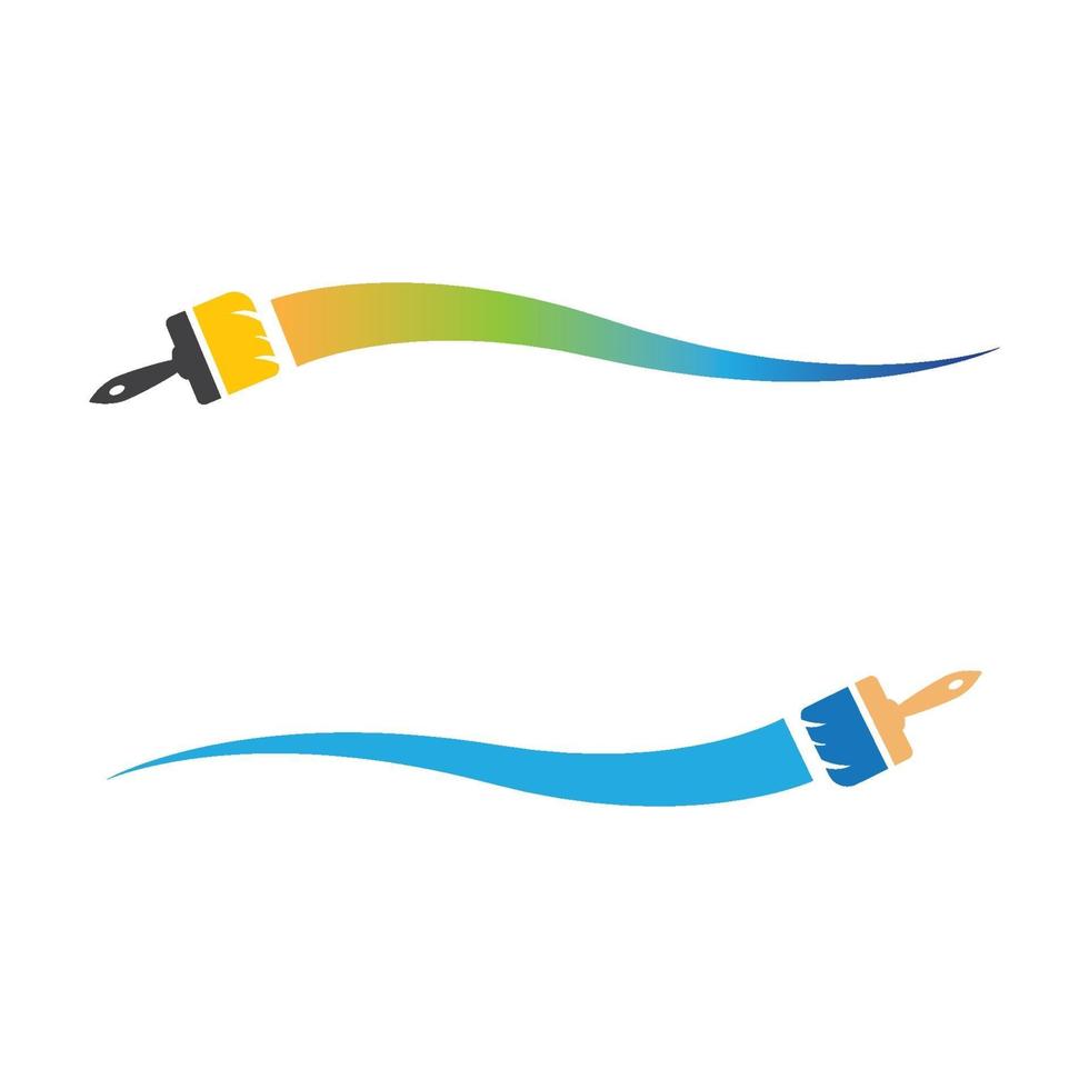 Paintbrush logo images illustration set vector