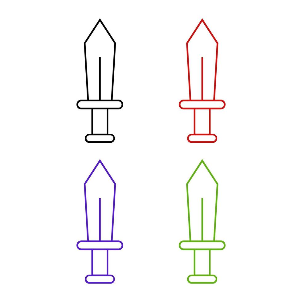Sword On White Background vector