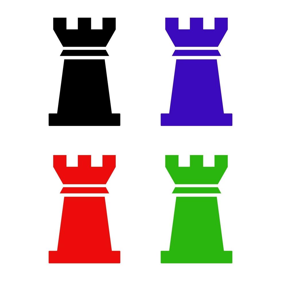 Set Of Chess Pawn On White Background vector