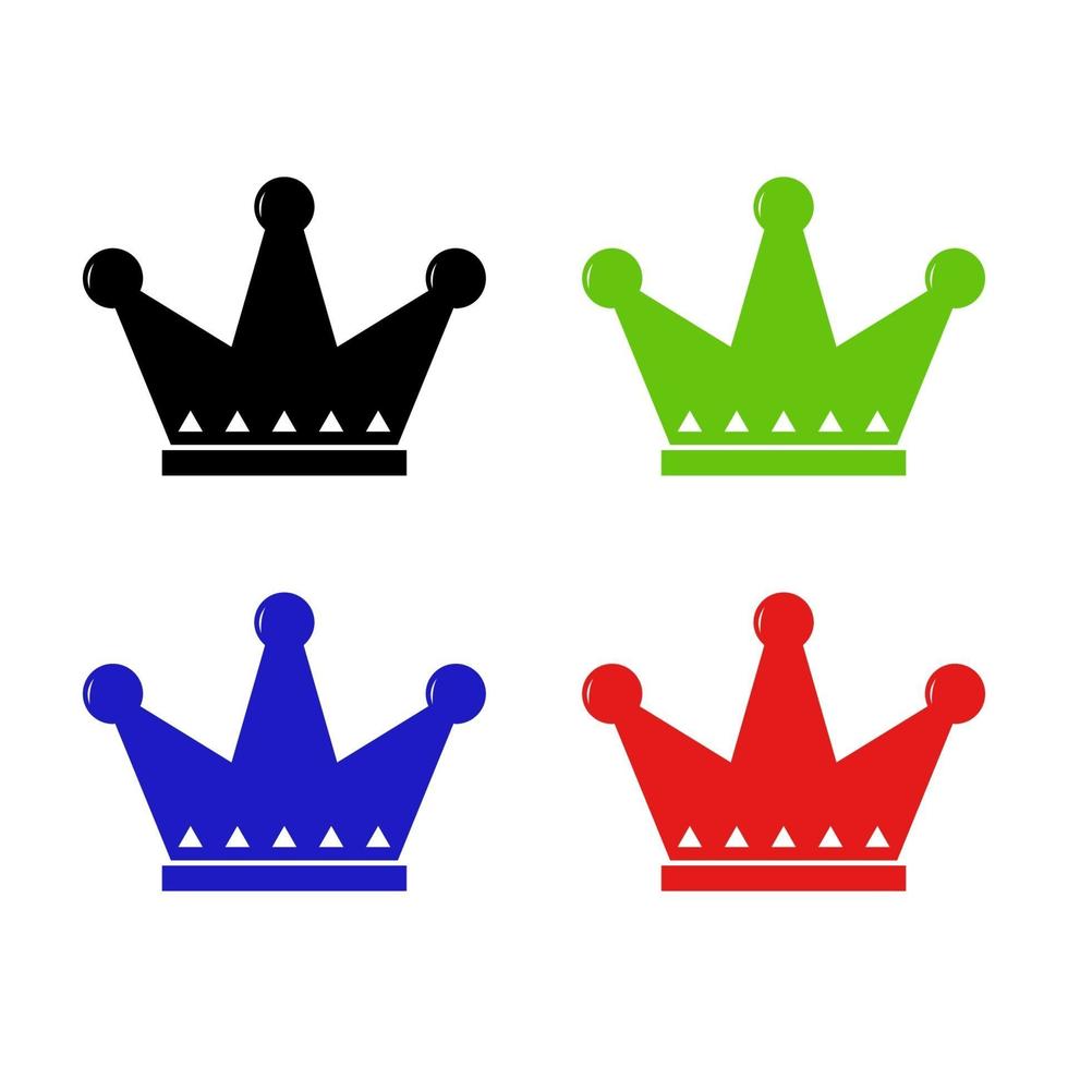 Crown Set On White Background vector