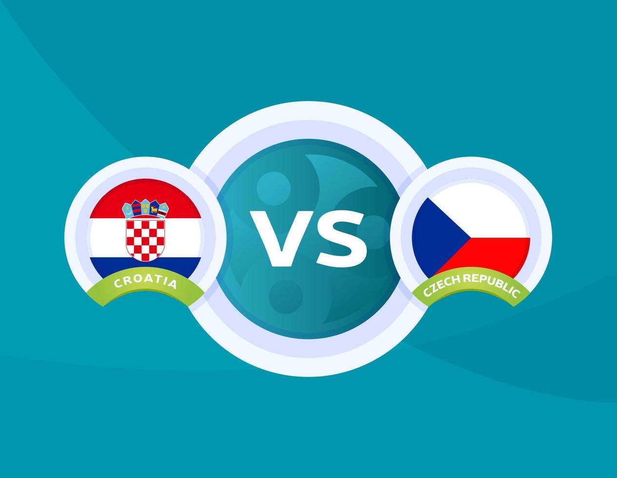 croacia vs república checa vector