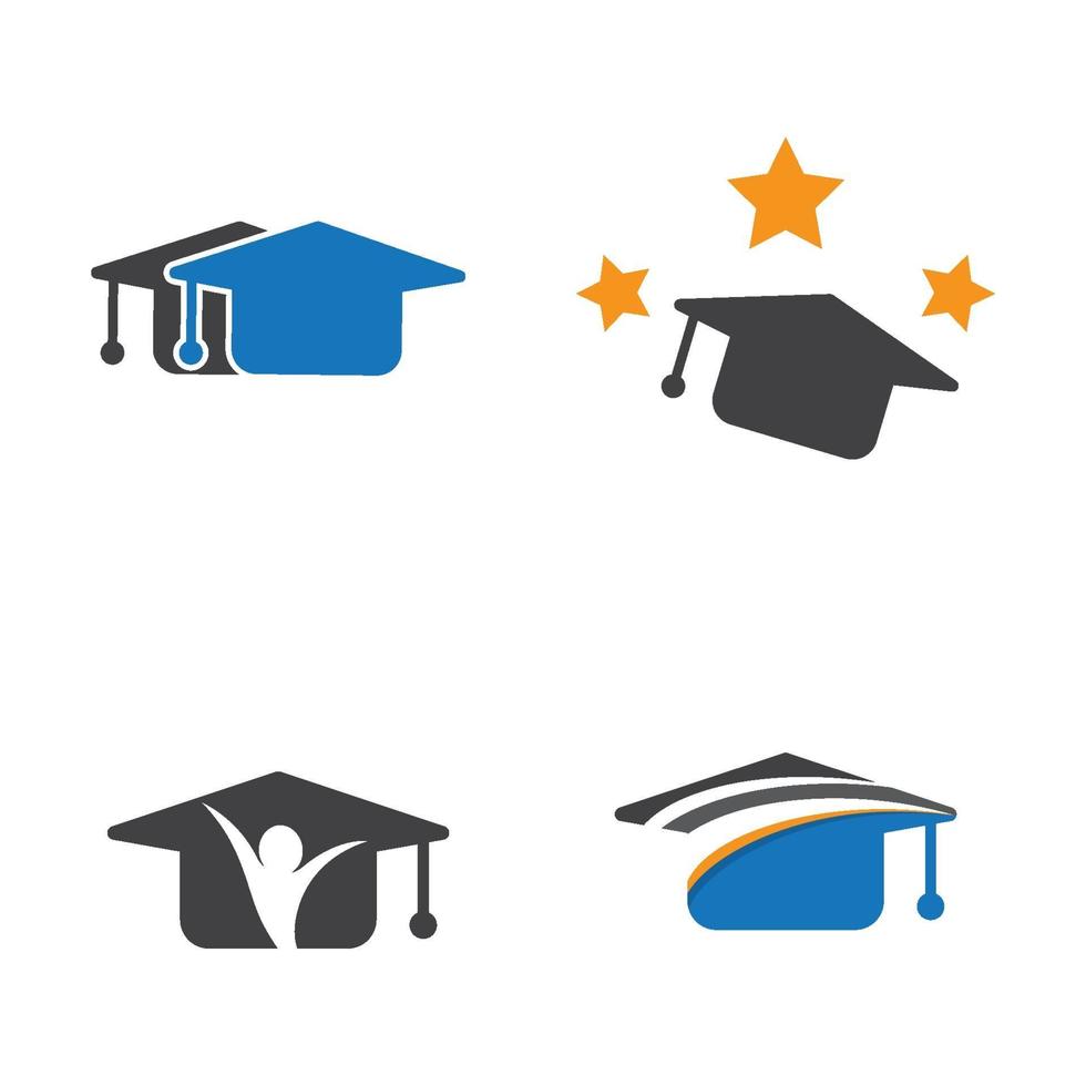 conjunto de diseño de logotipo de educación vector