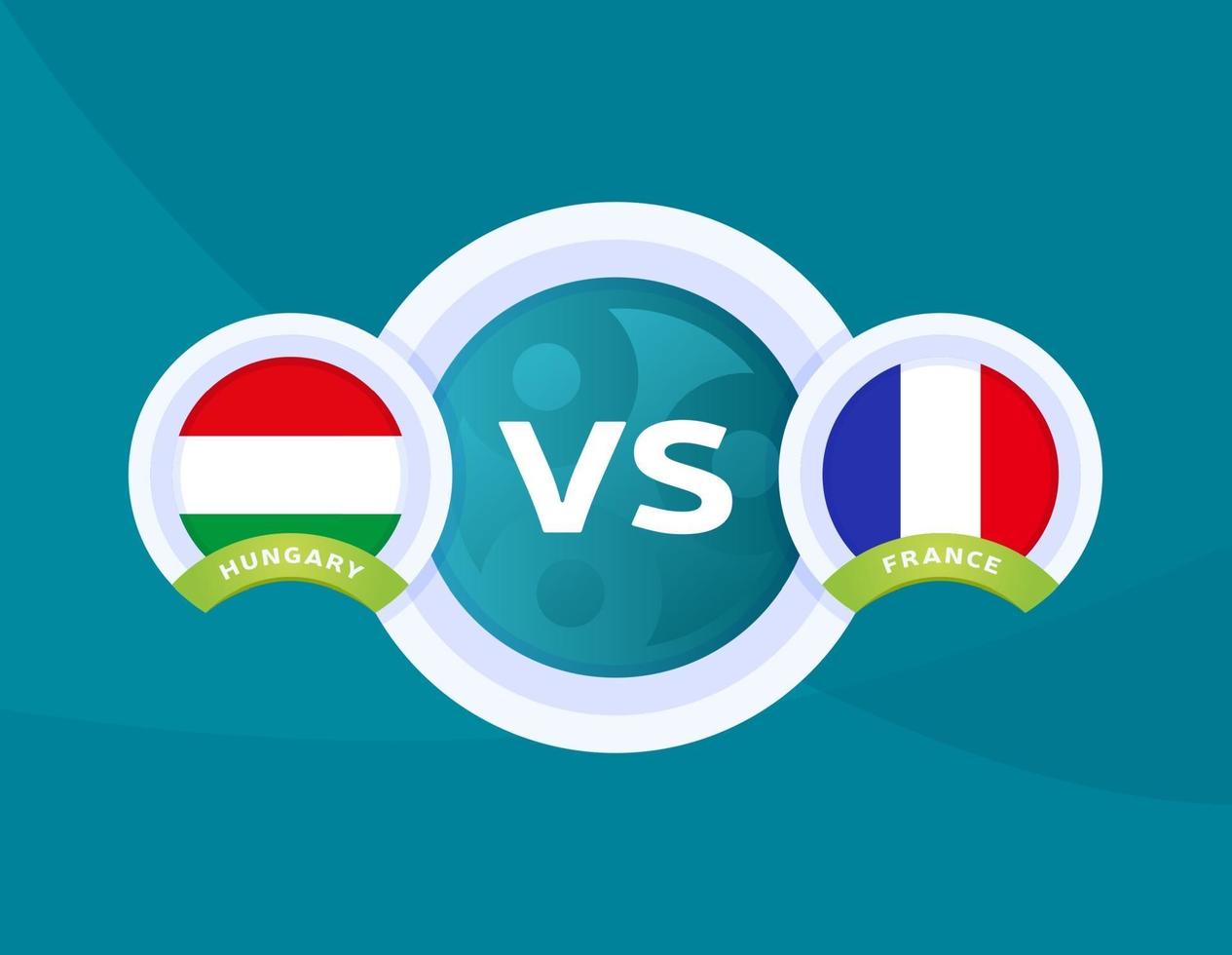 Hungary vs france vector