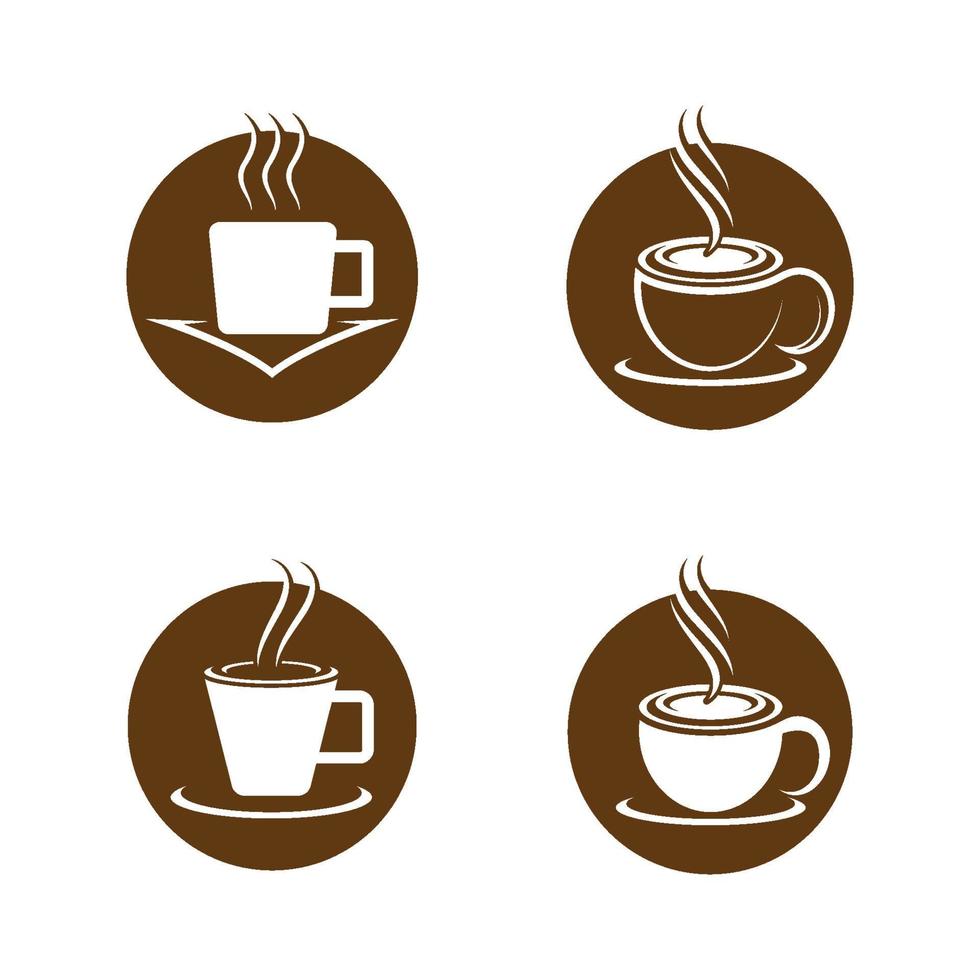 Coffee cup logo images set vector