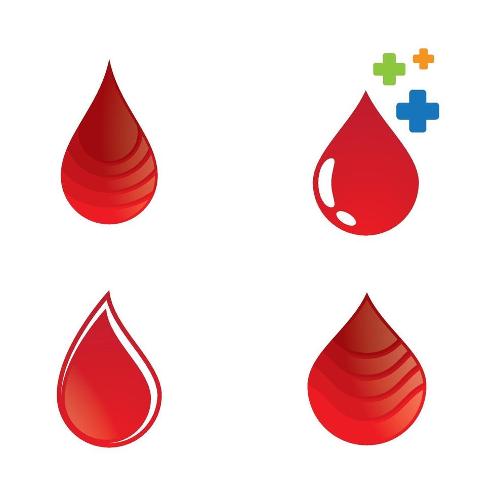 conjunto de imágenes de logo de gota de sangre vector