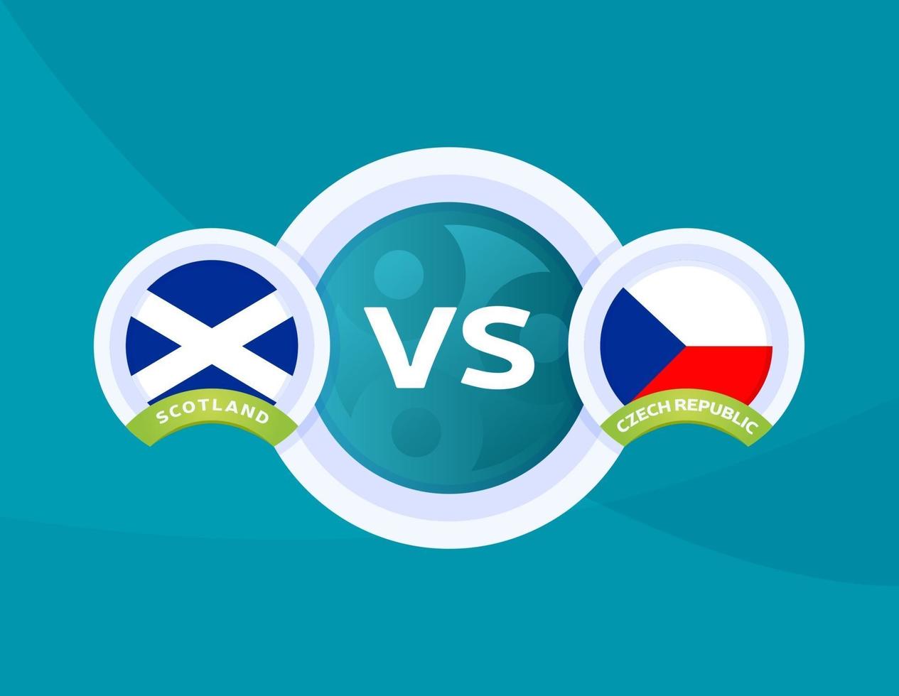 scotland vs Czech Republic vector