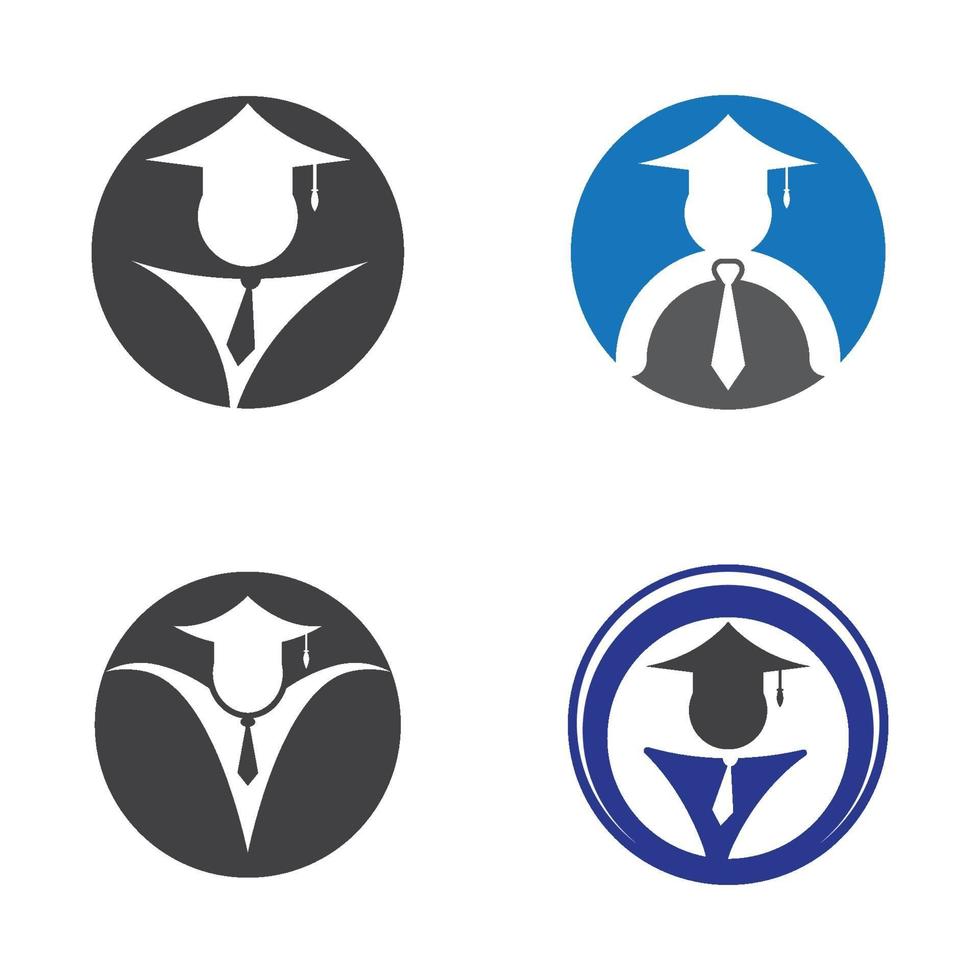 Education logo design set vector