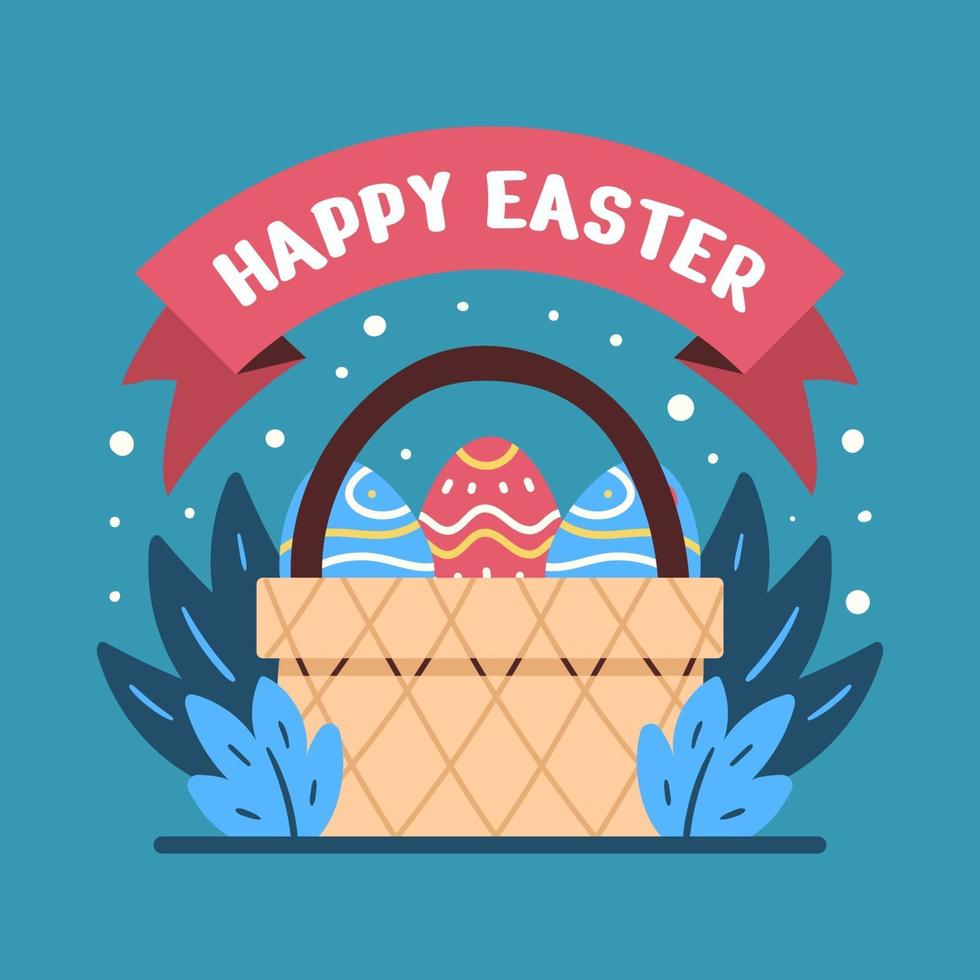 Colorful ornate easter eggs illustrations vector