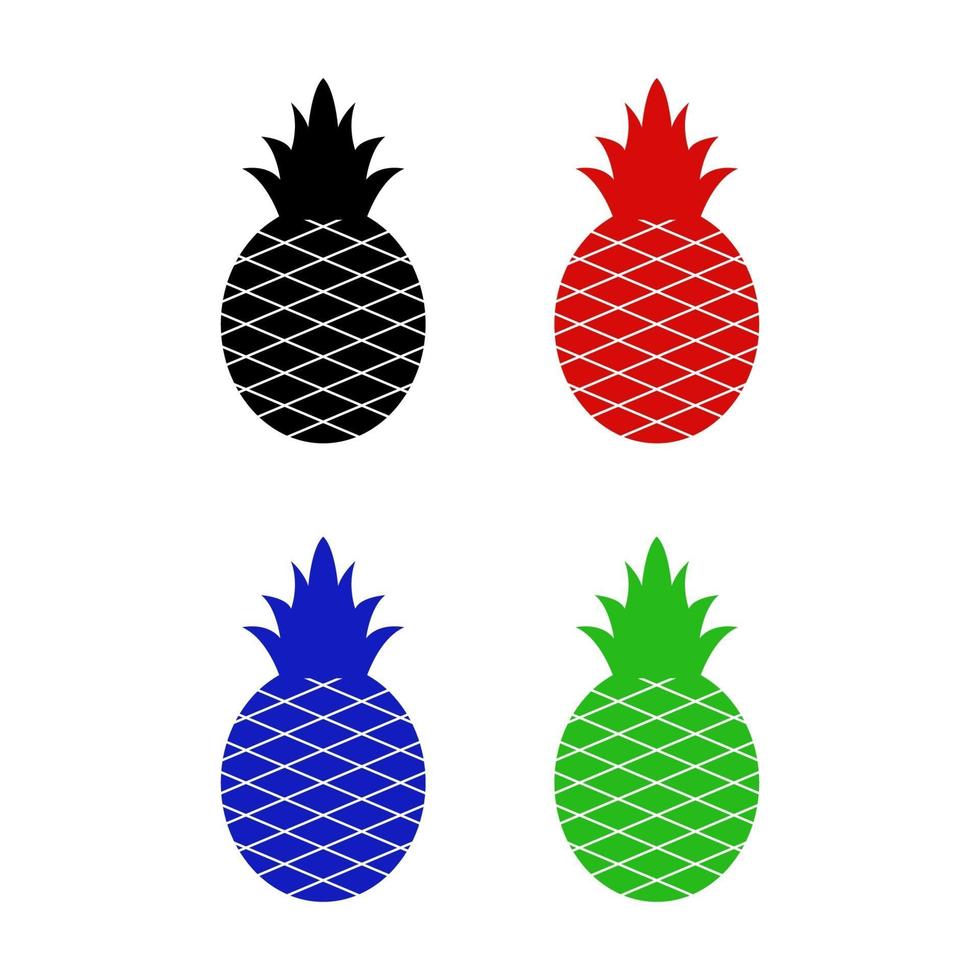 Pineapple On White Background vector