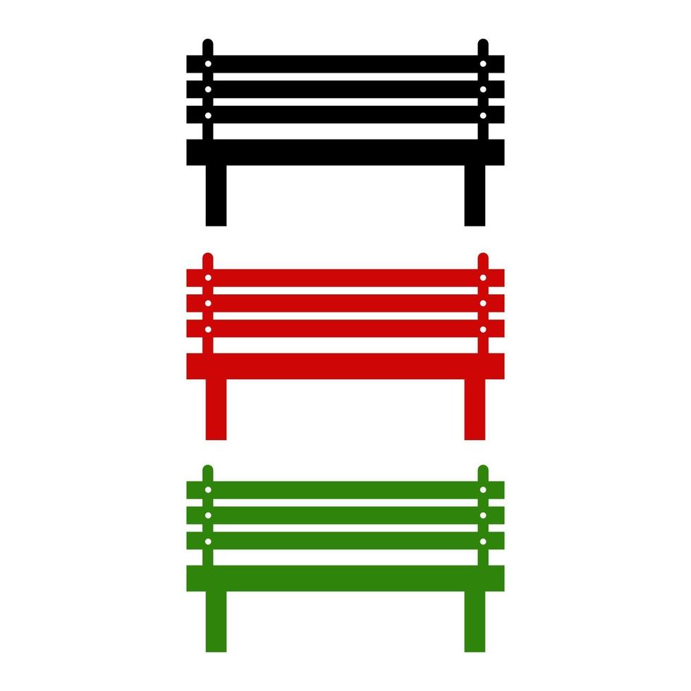 Bench On White Background vector