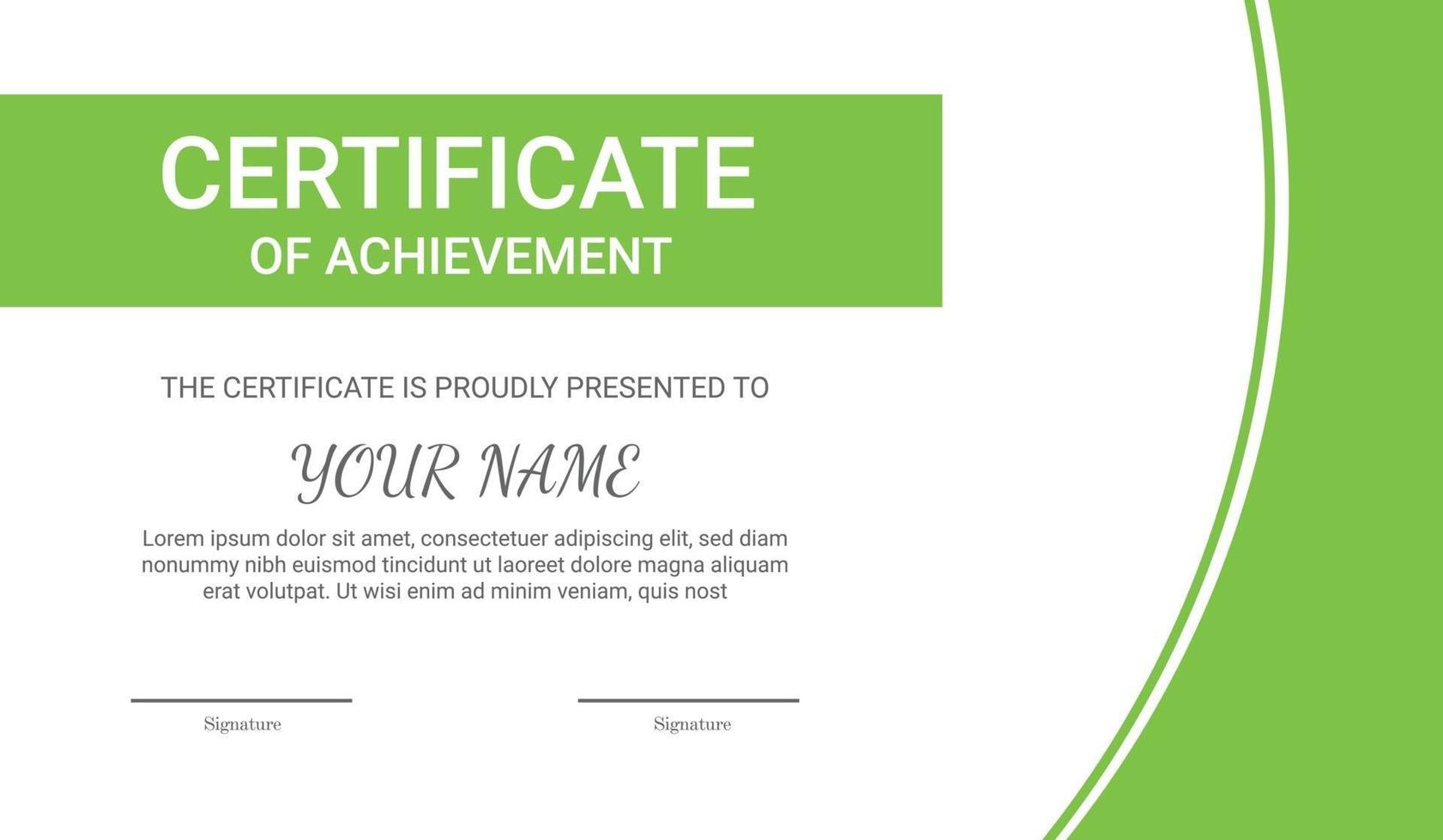 certificate template simple design, vector illustration