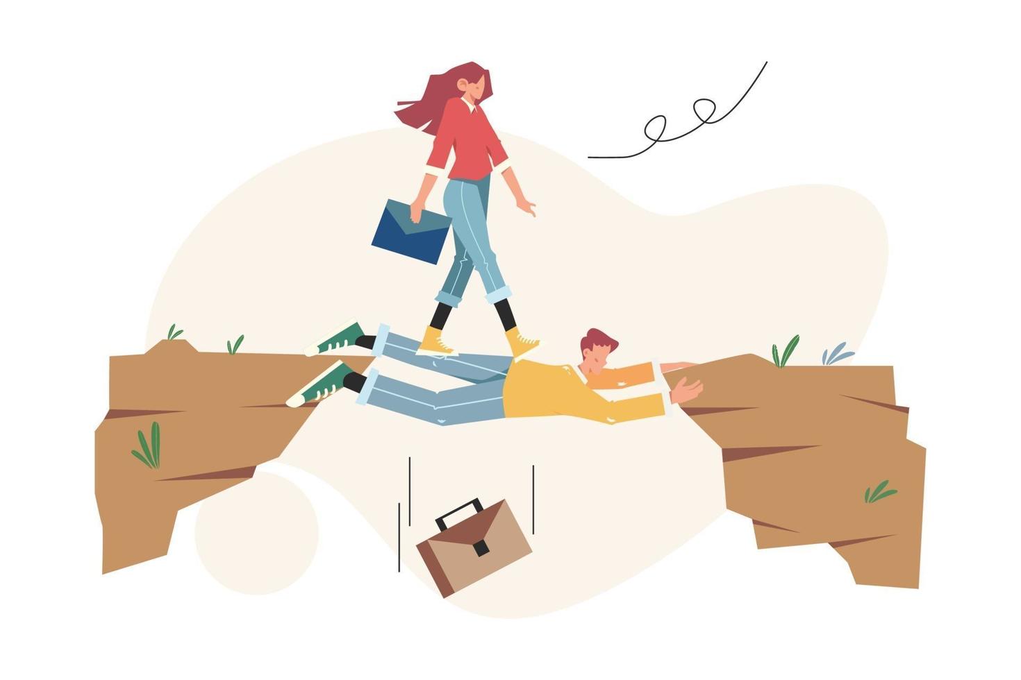 Teamwork help in overcoming obstacles to aimed at the goal vector