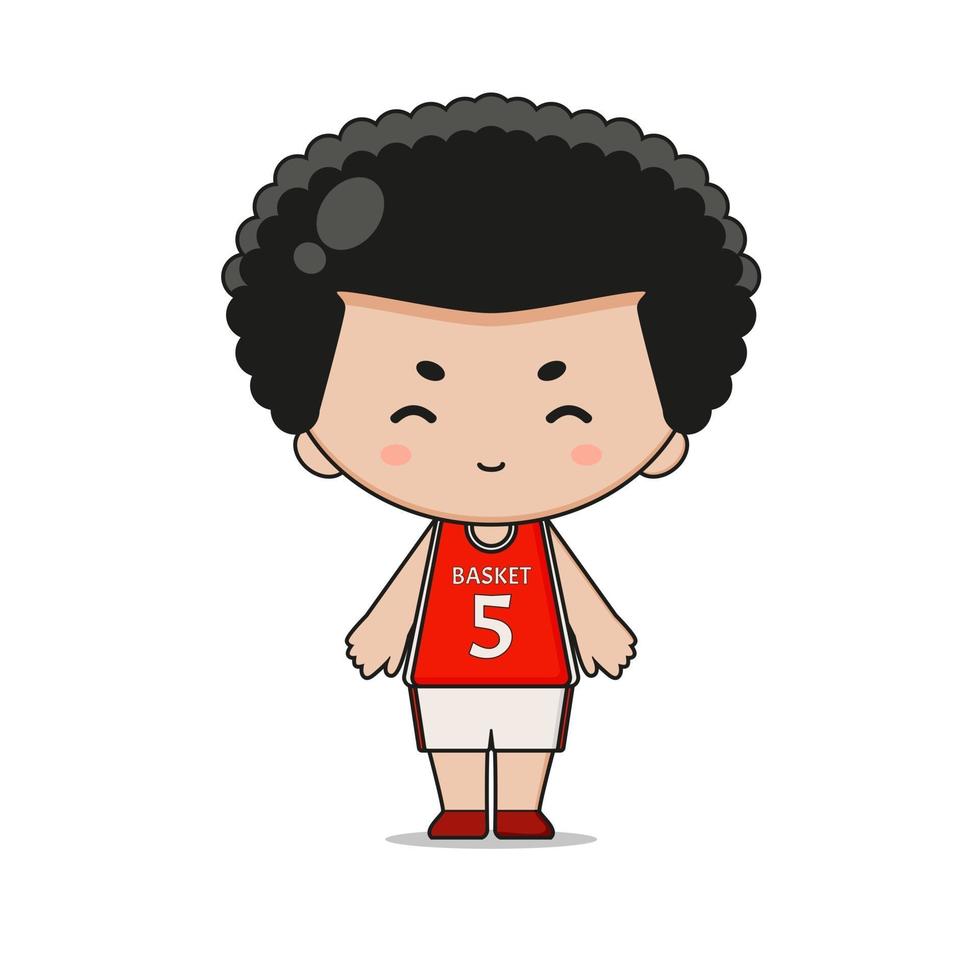 Cute Basketball Player Mascot Illustration vector