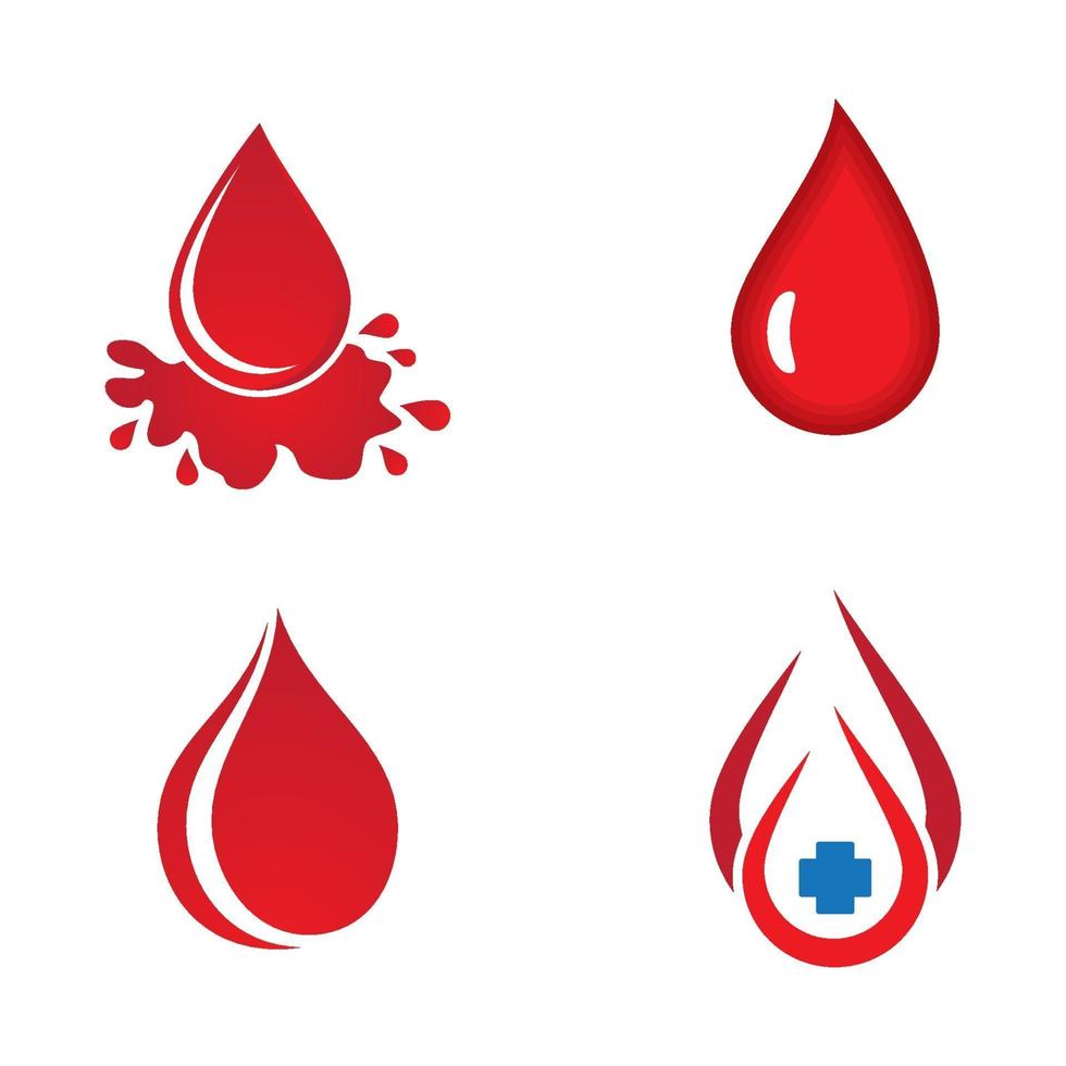 conjunto de imágenes de logo de gota de sangre vector