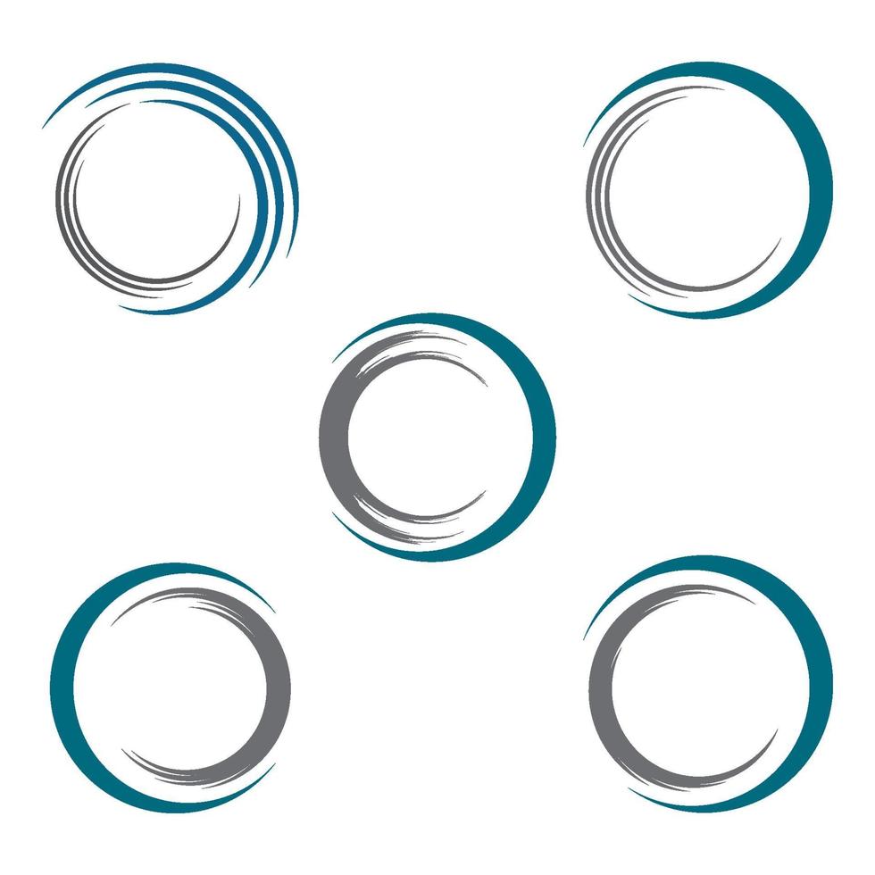 Circle logo design set vector